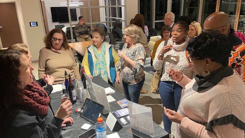 Wescott residents enjoy winter wine tasting